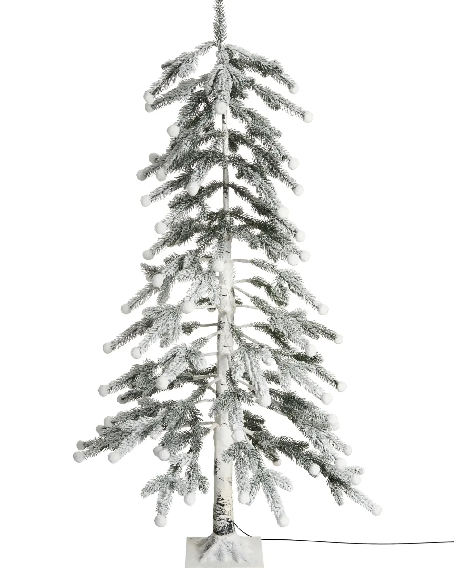 Decorazione per esterni LED HASSLAN Albero di Natale 125 cm Bianco