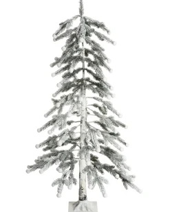 Decorazione per esterni LED HASSLAN Albero di Natale 125 cm Bianco