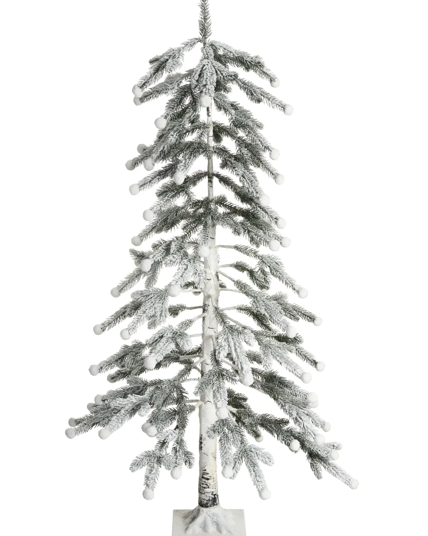 Decorazione per esterni LED HASSLAN Albero di Natale 125 cm Bianco