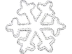 Decorazione per esterni LED SILVERAN Fiocco di neve 28 cm Bianco