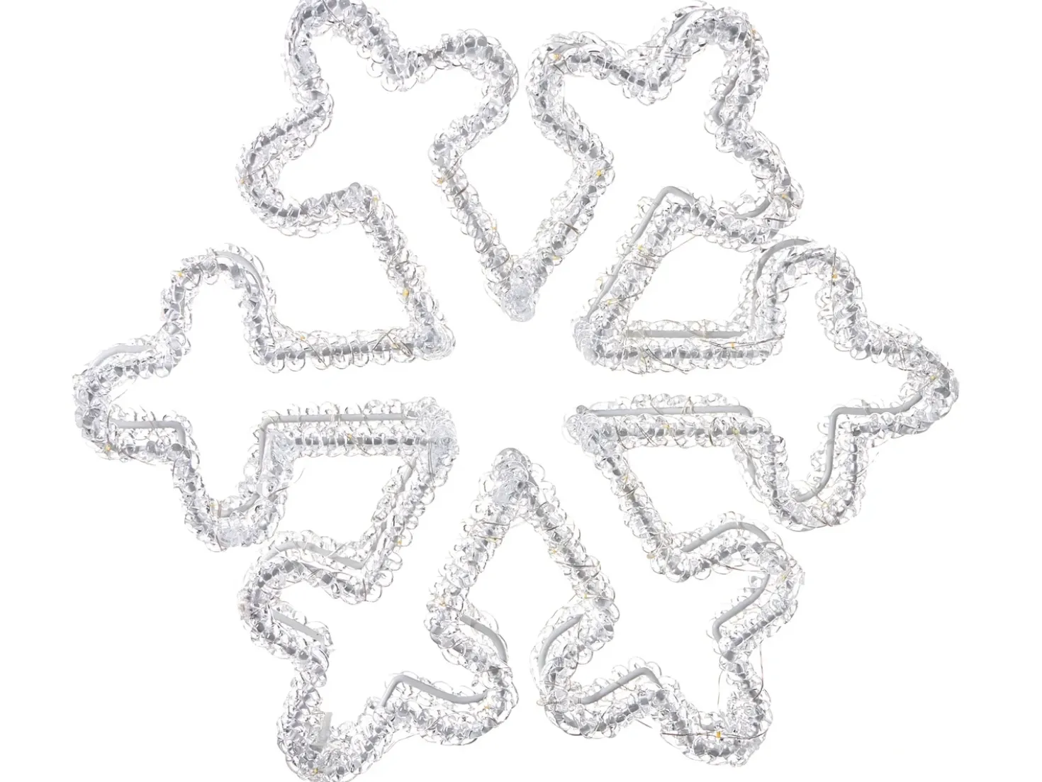 Decorazione per esterni LED SILVERAN Fiocco di neve 28 cm Bianco