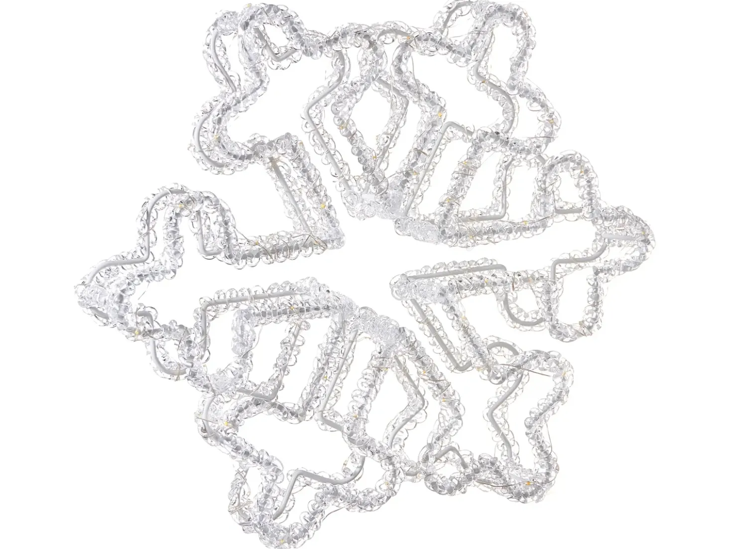 Decorazione per esterni LED SILVERAN Fiocco di neve 28 cm Bianco