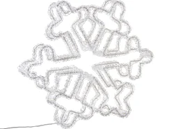 Decorazione per esterni LED SILVERAN Fiocco di neve 28 cm Bianco