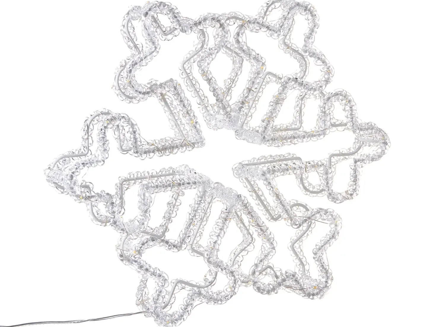 Decorazione per esterni LED SILVERAN Fiocco di neve 28 cm Bianco