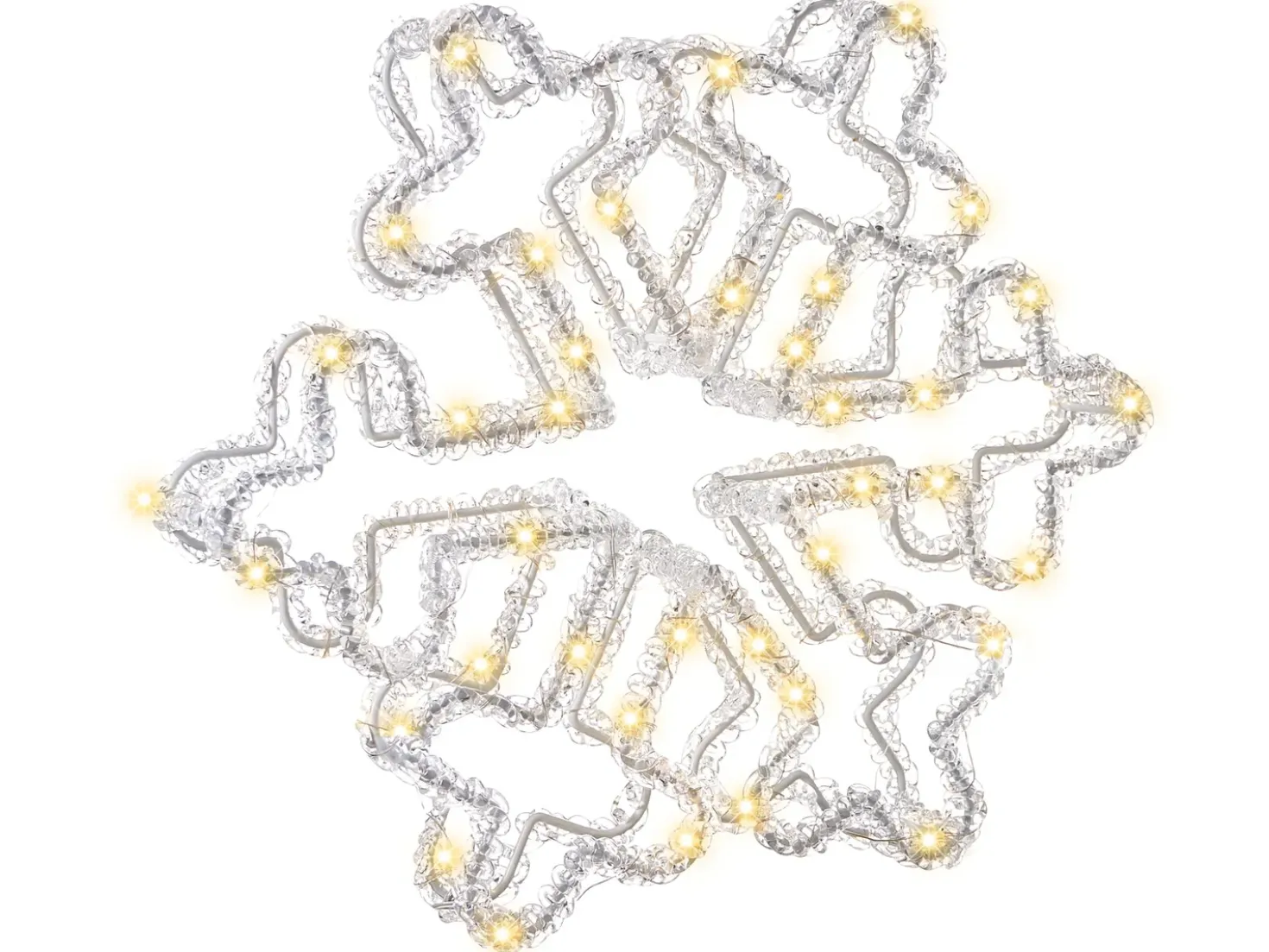 Decorazione per esterni LED SILVERAN Fiocco di neve 28 cm Bianco