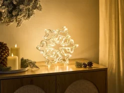 Decorazione per esterni LED SILVERAN Fiocco di neve 28 cm Bianco