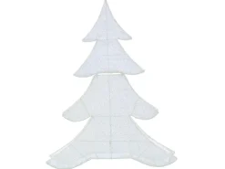 Decorazione per esterni LED EDASJON Albero di Natale 95 cm Bianco