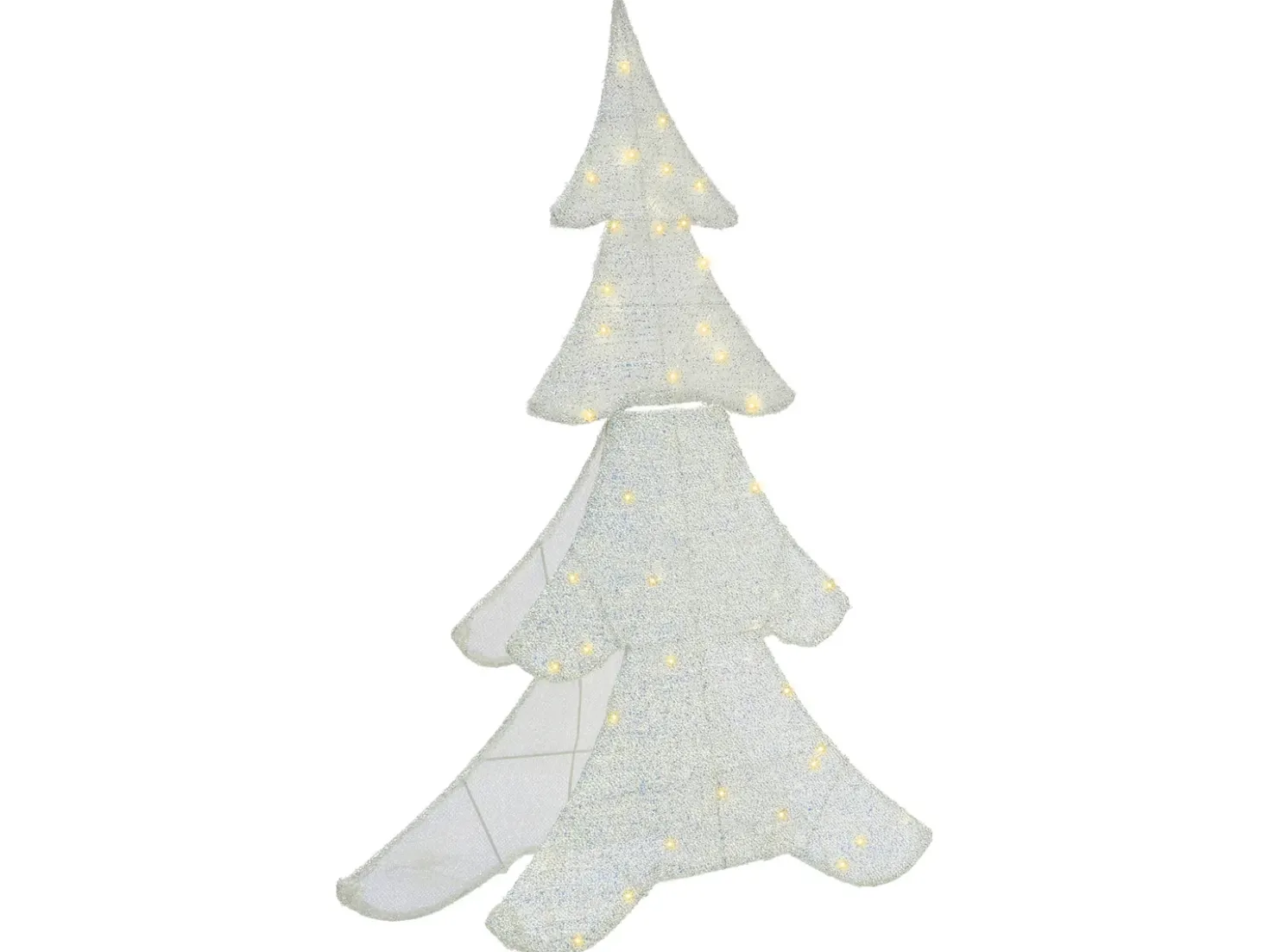 Decorazione per esterni LED EDASJON Albero di Natale 95 cm Bianco