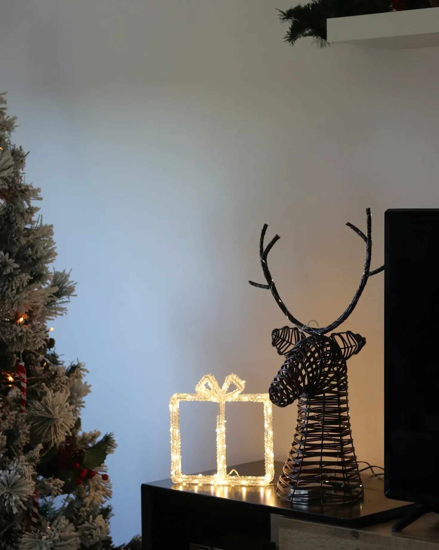 Decorazione per esterni LED KEMI Regali di Natale 25 cm Bianco