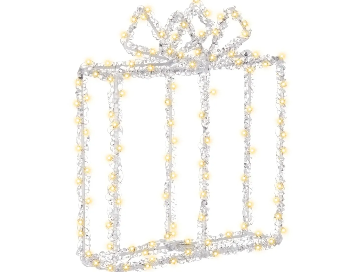 Decorazione per esterni LED KEMI Regali di Natale 25 cm Bianco