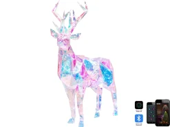 Decorazione per esterni Smart LED con App POLARIS Renna 90 cm Multicolore
