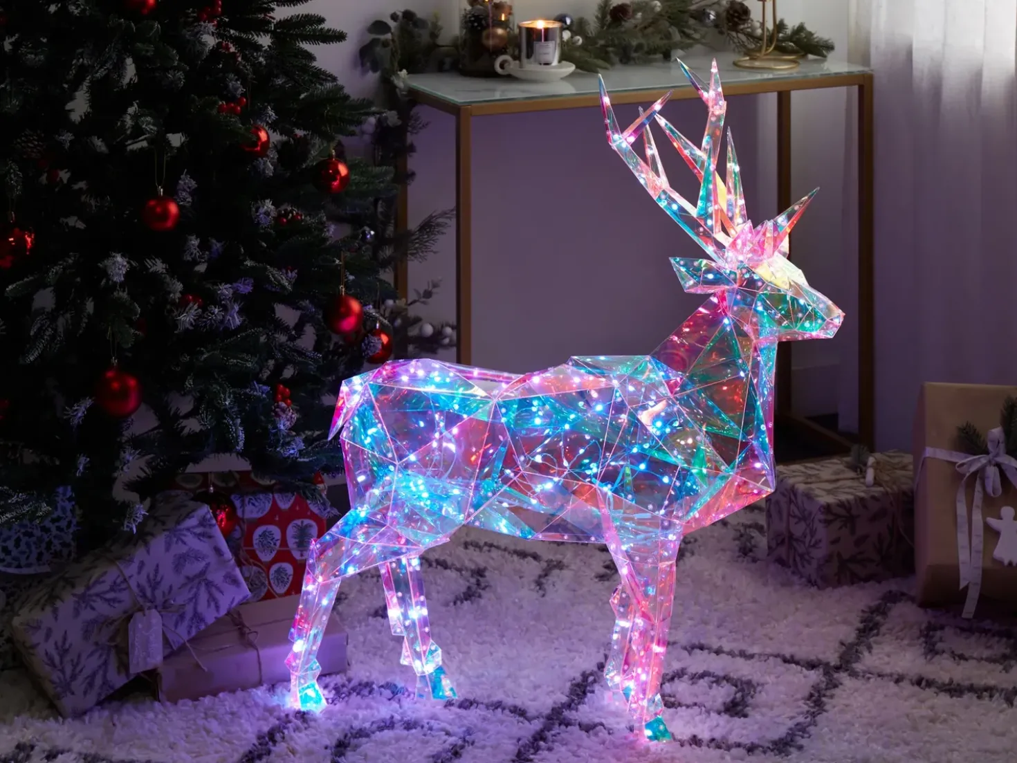Decorazione per esterni Smart LED con App POLARIS Renna 90 cm Multicolore