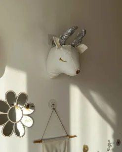 Decorazioni da Parete Cameretta Capriolo SUZY Cotone 29 cm Bianco