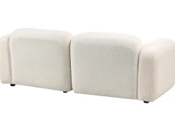 Divano 3 posti AFOSS Bouclé Bianco sporco