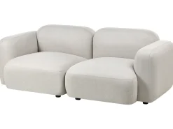 Divano 3 posti AFOSS Tessuto Beige chiaro