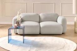 Divano 3 posti AFOSS Tessuto Beige chiaro