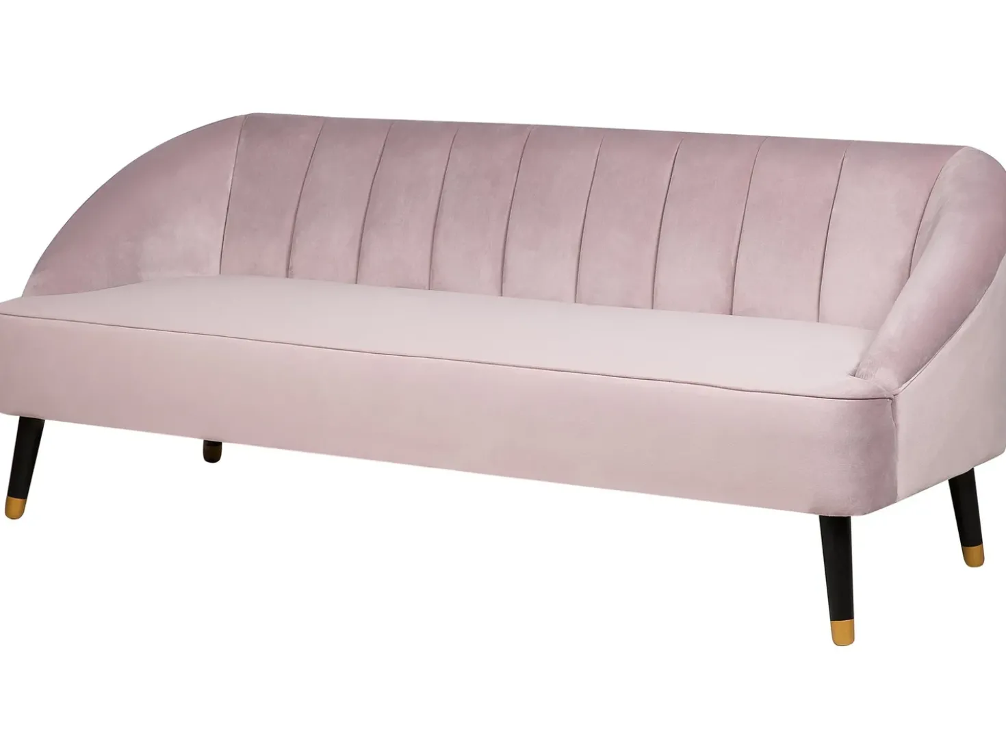 Divano 3 posti ALSVAG Velluto Rosa