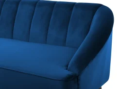 Divano 3 posti ALSVAG Velluto Blu marino