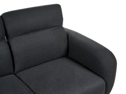 Divano 2 posti ARTUNA Tessuto Nero