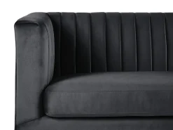 Divano 3 posti ARVIKA Velluto Nero