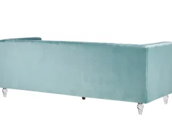 Divano 3 posti ARVIKA Velluto Azzurro
