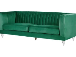 Divano 3 posti ARVIKA Velluto Verde