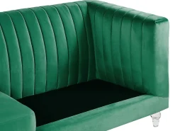 Divano 3 posti ARVIKA Velluto Verde