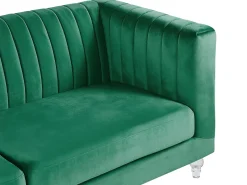 Divano 3 posti ARVIKA Velluto Verde