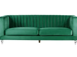 Divano 3 posti ARVIKA Velluto Verde