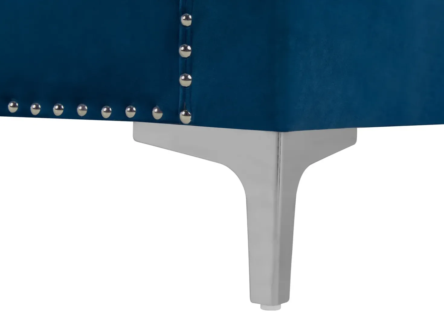 Divano 3 posti AVALDSENES Velluto Blu marino