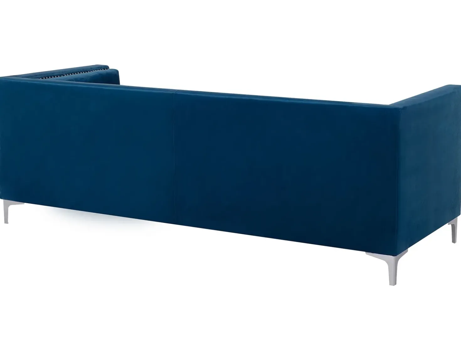 Divano 3 posti AVALDSENES Velluto Blu marino