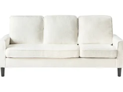 Divano 3 posti AVESTA Bouclé Bianco con ottomana