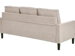 Divano 3 posti AVESTA Tessuto Beige con ottomana