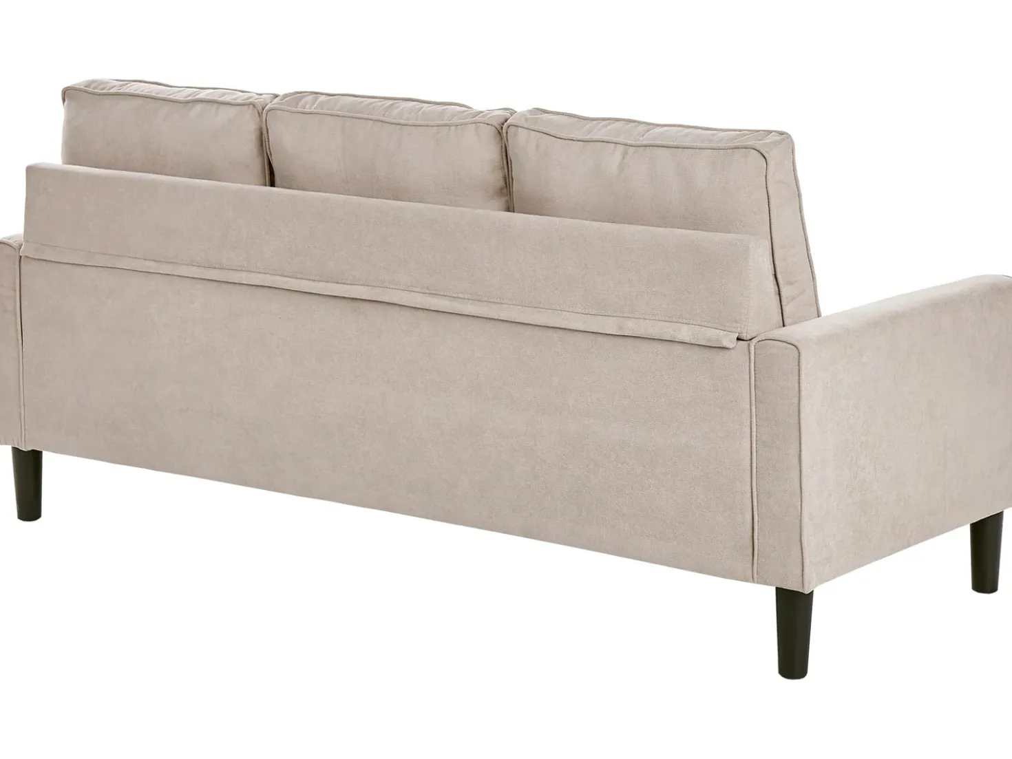 Divano 3 posti AVESTA Tessuto Beige con ottomana