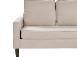 Divano 3 posti AVESTA Tessuto Beige con ottomana