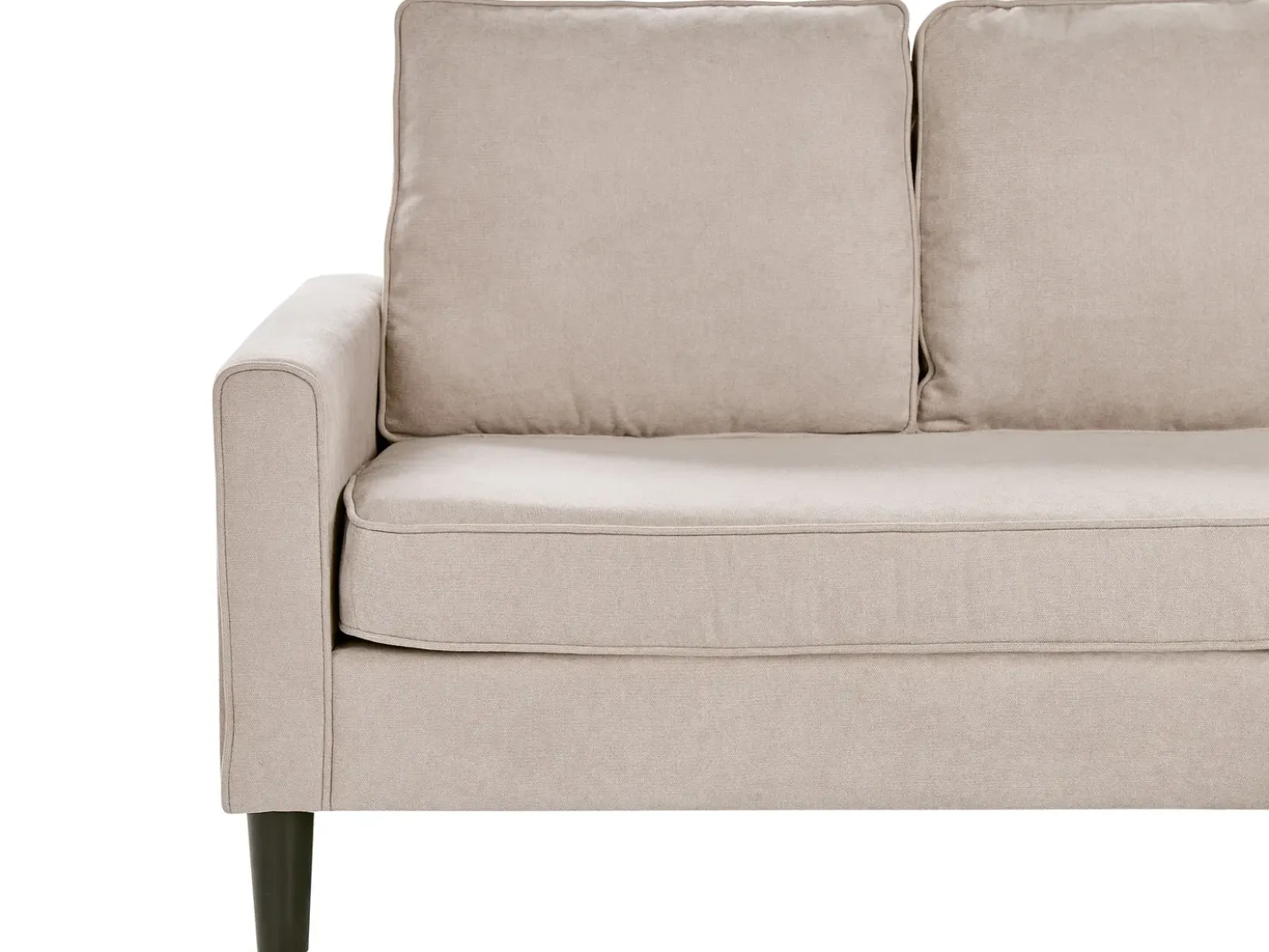 Divano 3 posti AVESTA Tessuto Beige con ottomana