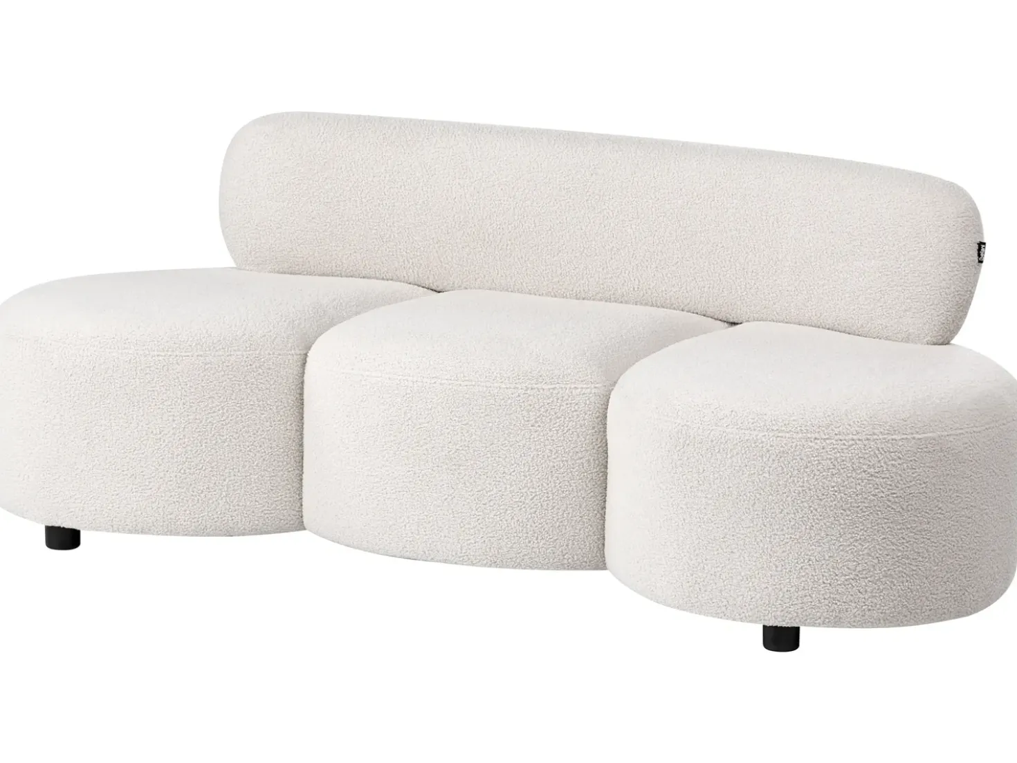 Divano 3 posti BLAVAND Bouclé Bianco sporco