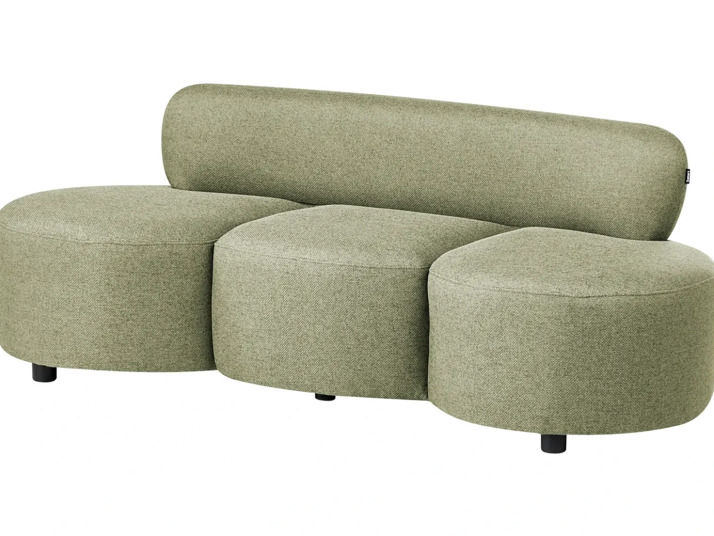 Divano 3 posti BLAVAND Tessuto Verde oliva