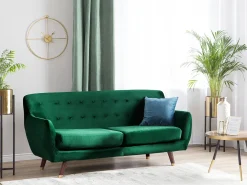 Divano 3 posti BODO Velluto Verde smeraldo