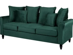 Divano 3 posti BORNHOLM Velluto Verde scuro