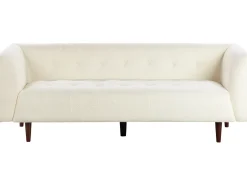 Divano 3 posti BYSKE Bouclé Bianco sporco