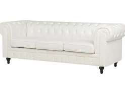 Divano 3 posti CHESTERFIELD Tessuto Bianco sporco