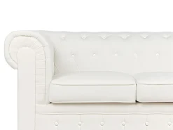 Divano 3 posti CHESTERFIELD Tessuto Bianco sporco