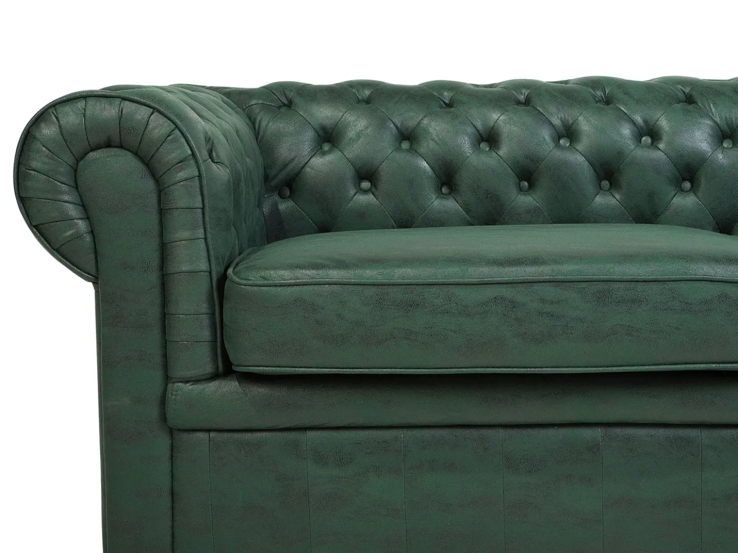 Divano 3 posti CHESTERFIELD Pelle sintetica Verde