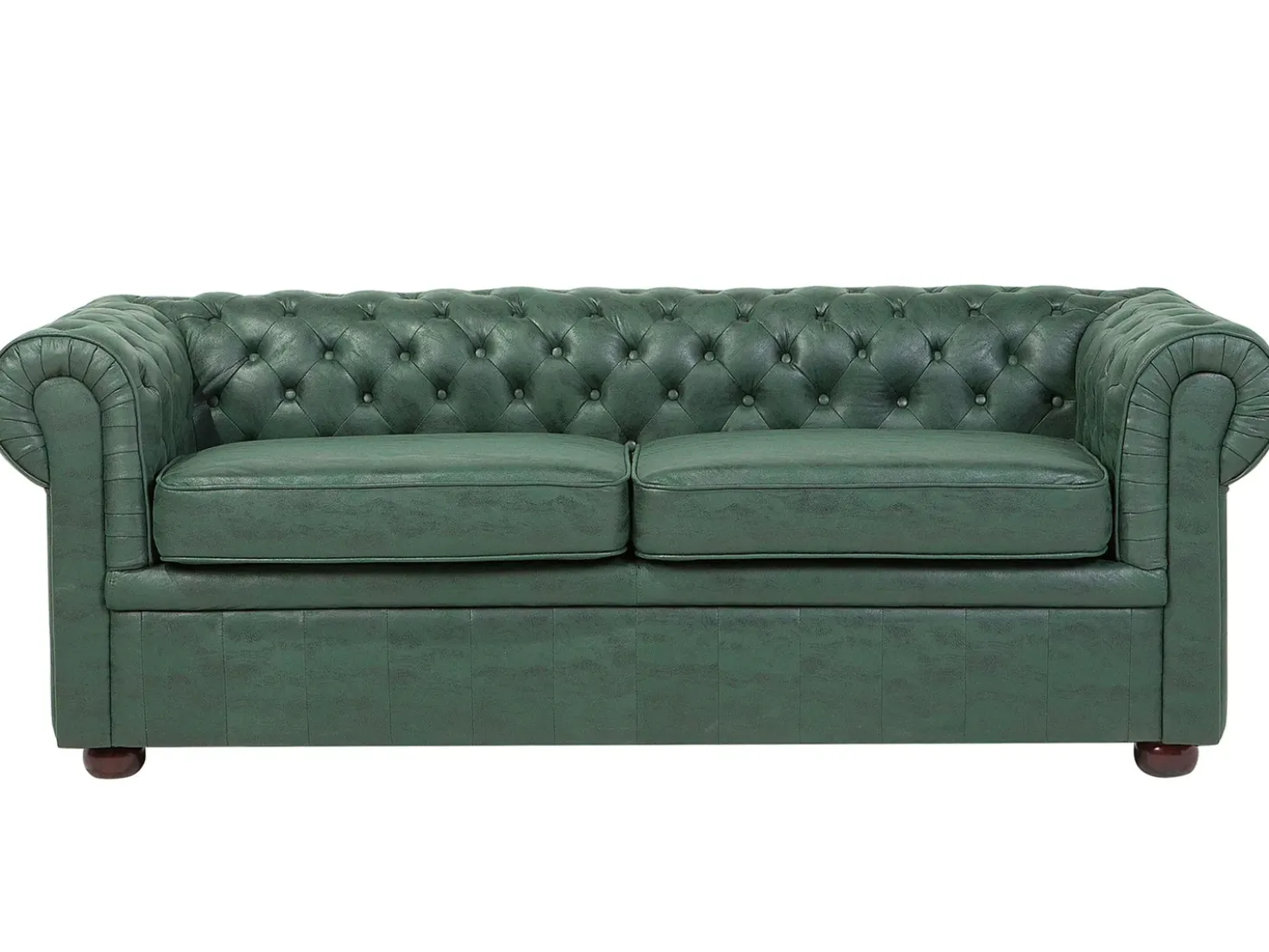 Divano 3 posti CHESTERFIELD Pelle sintetica Verde