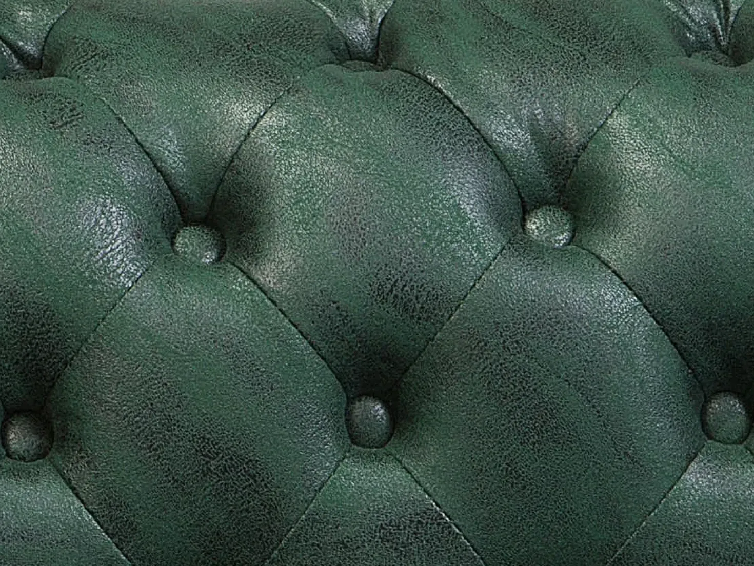 Divano 3 posti CHESTERFIELD Pelle sintetica Verde