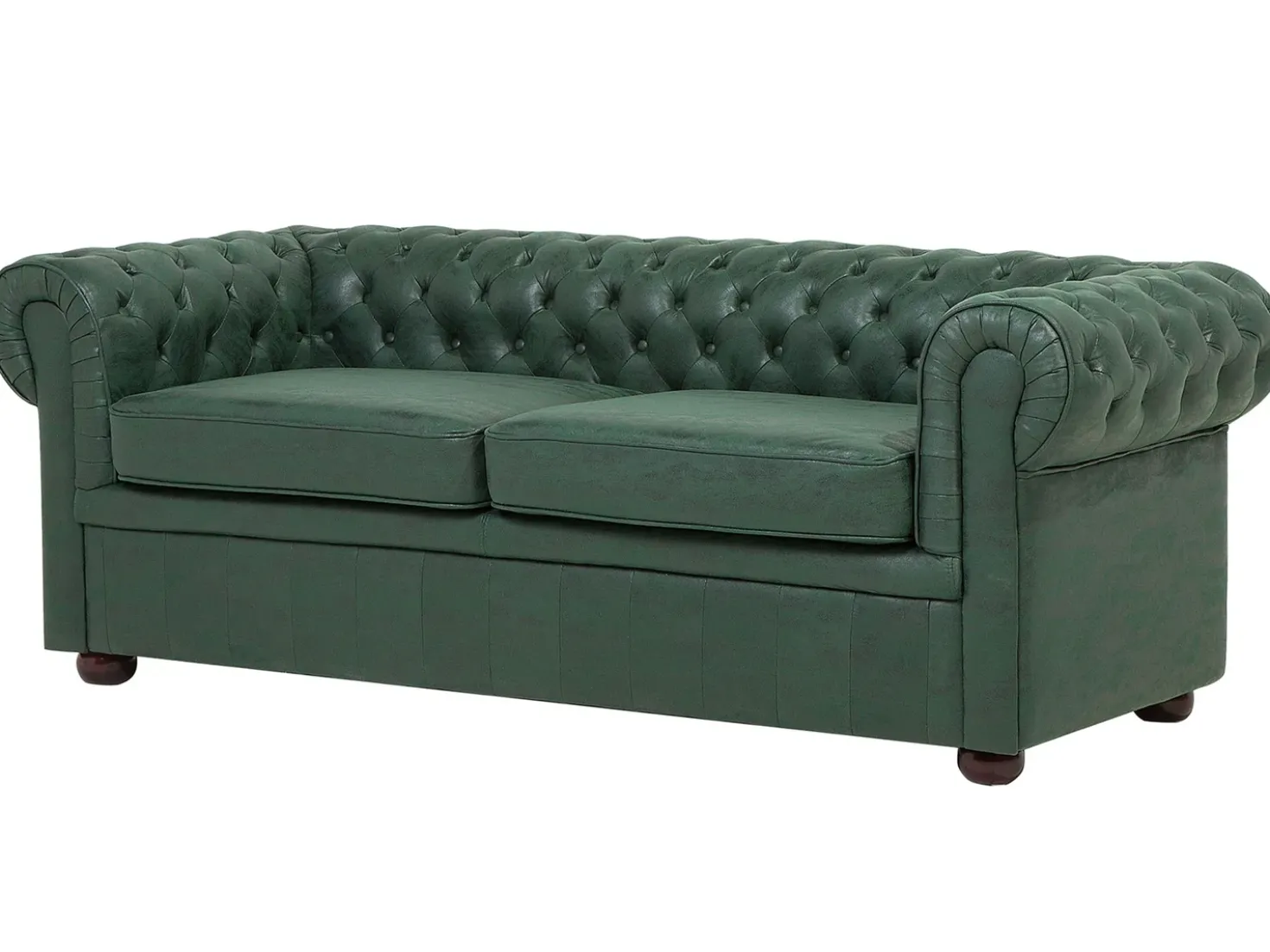 Divano 3 posti CHESTERFIELD Pelle sintetica Verde