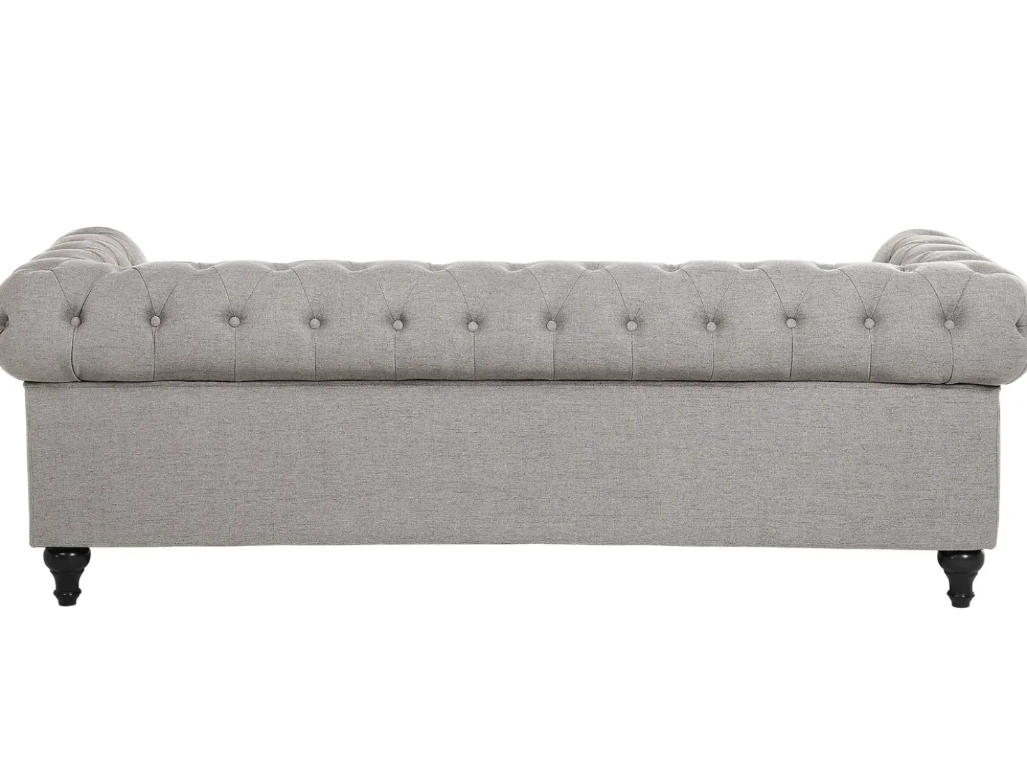 Divano 3 posti CHESTERFIELD Tessuto Grigio chiaro
