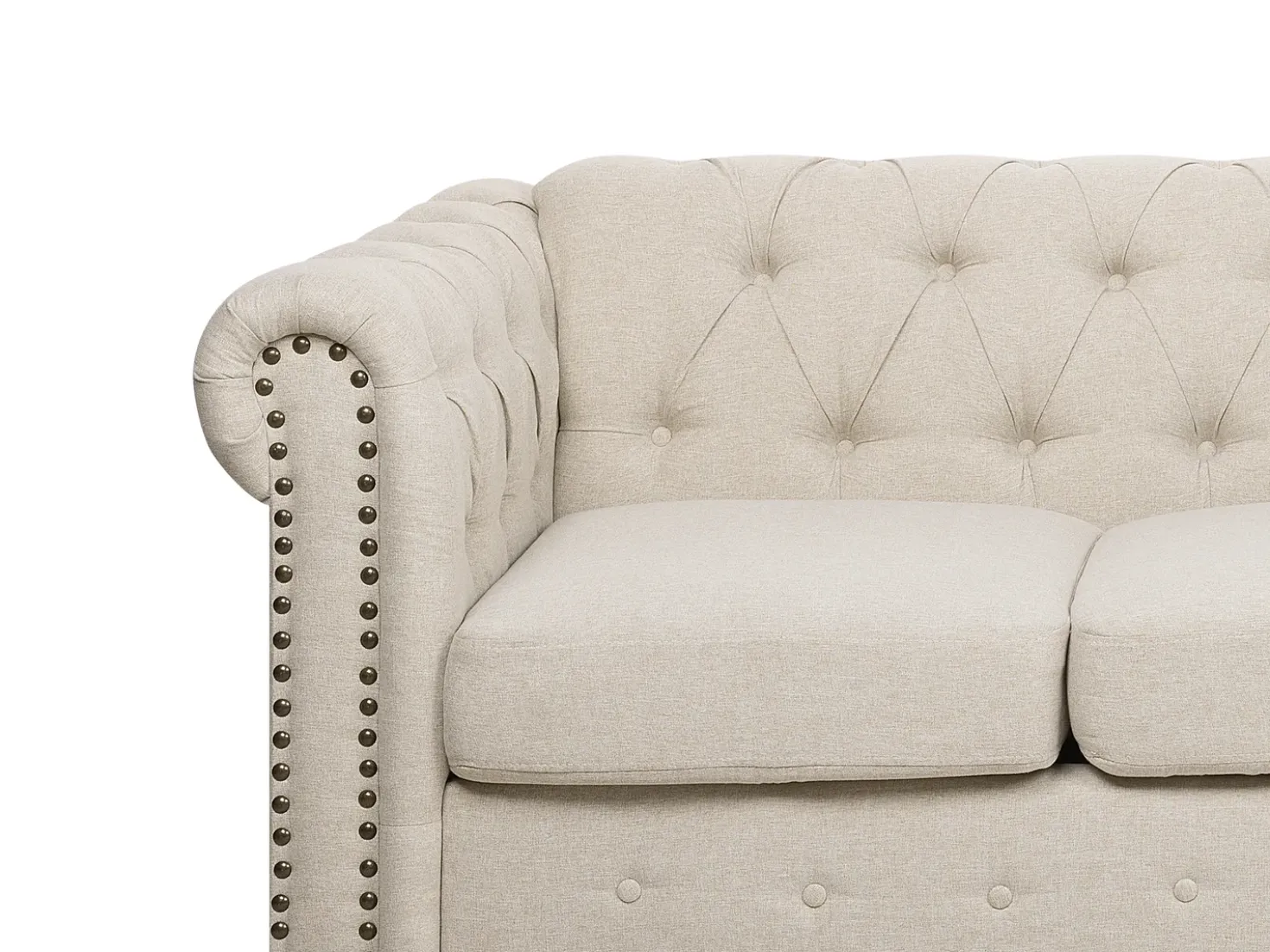Divano 3 posti CHESTERFIELD Tessuto Beige