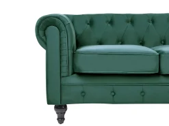 Divano 3 posti CHESTERFIELD Velluto Verde smeraldo